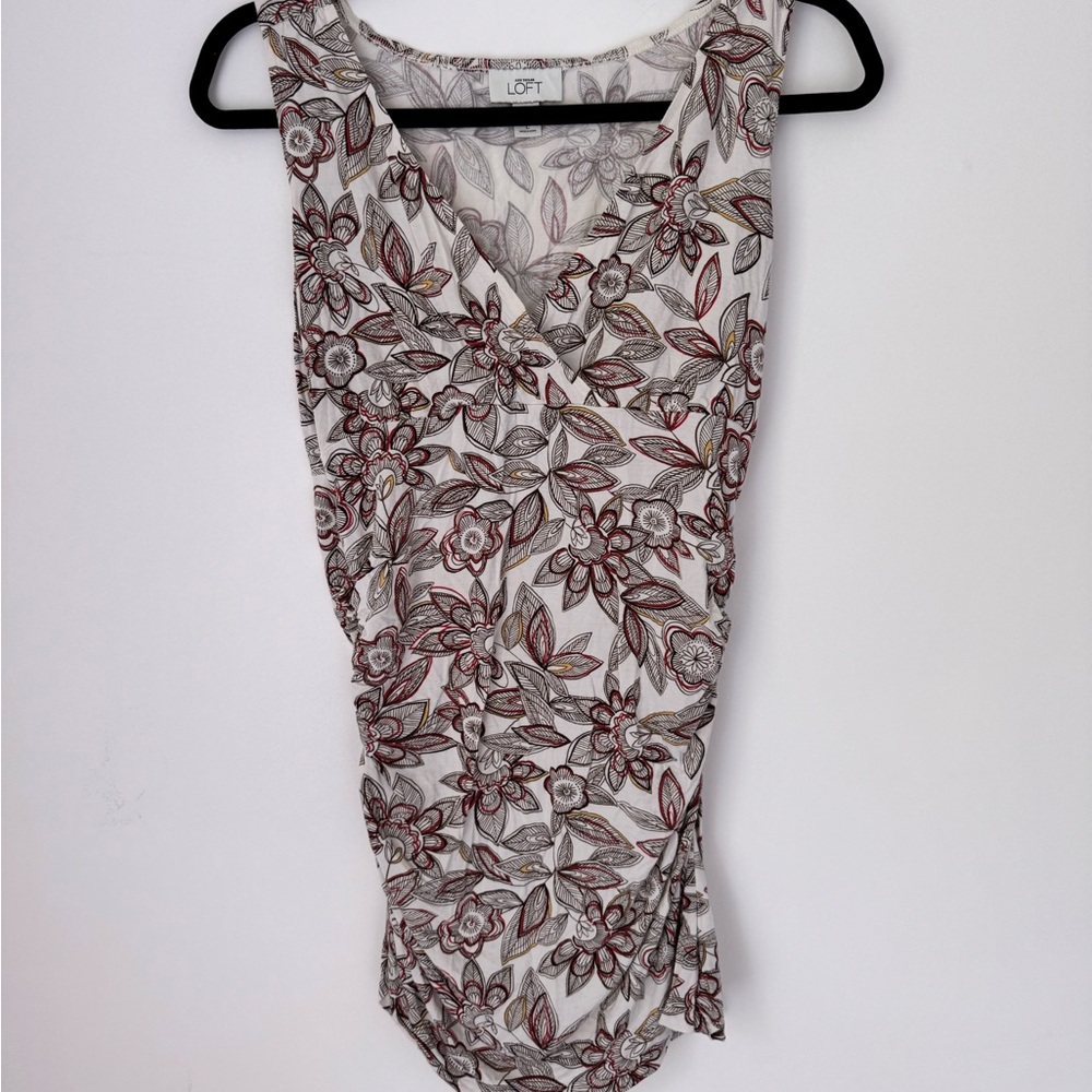 Ann Taylor LOFT floral print tank top, size large